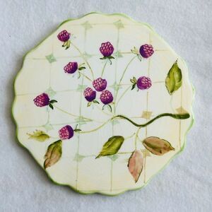 Evelyn by Tracy Porter Hand Painted Floral Ceramic Trivet
